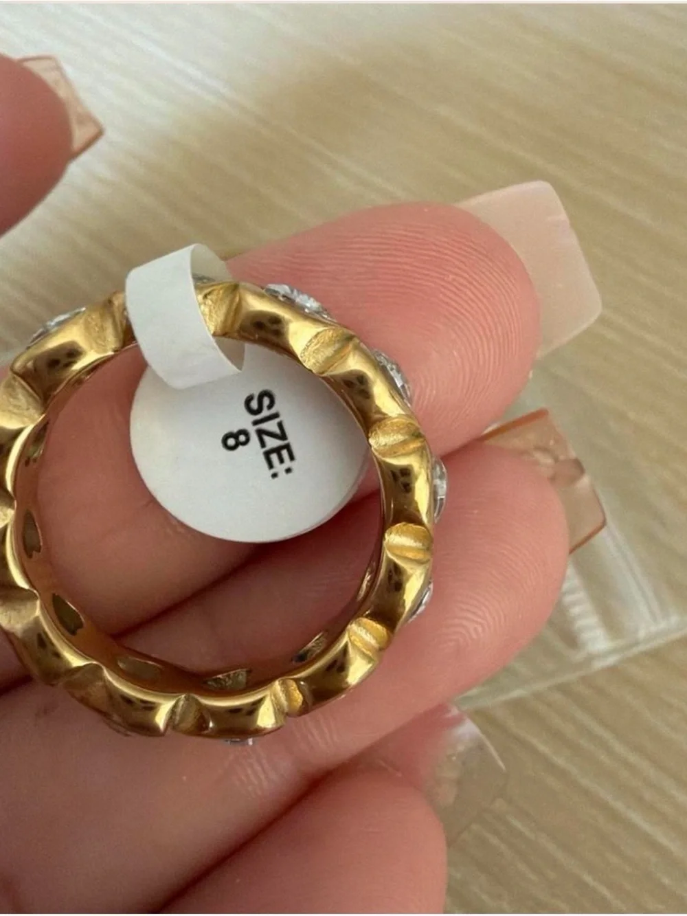 Gold Stackable Crystal Ring Set - Elegant Women’s Jewelry